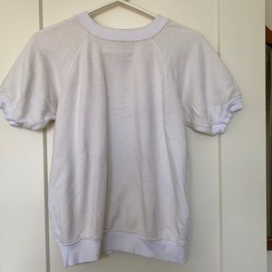 Jungmaven white short sleeved sweatshirt